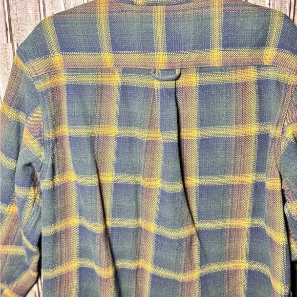 Orvis Plaid Shirt Jacket in Yellow and Blue - Picture 11 of 14